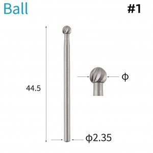 #1 Ball Shape HSS Jewelers Burs