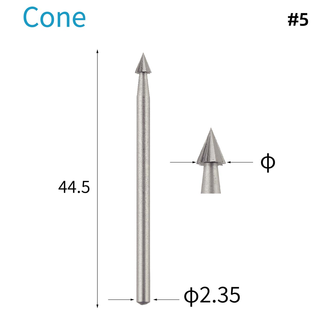 #5 Cone Shape Jewellery Making HSS Bits