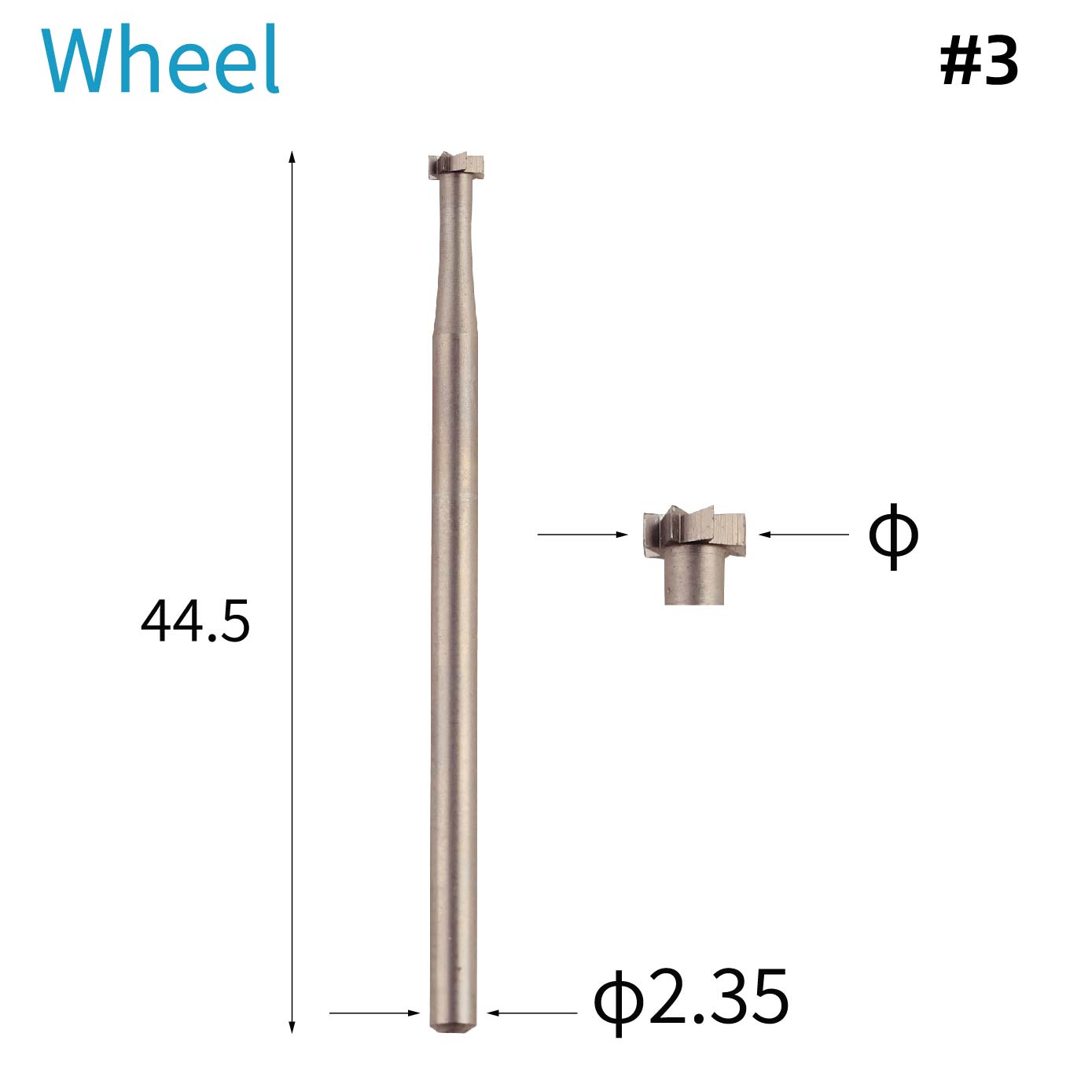 #3 Wheel Shape Jewellers HSS Burrs